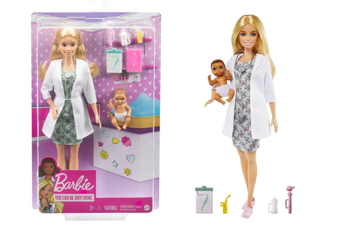 Barbie Pediatra con Bebe' e accessori