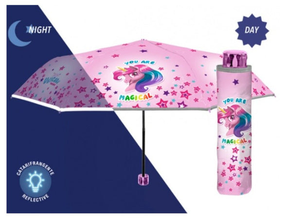 ombrello mini manuale unicorno