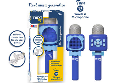 Microfono Karaoke Wireless Tom blu