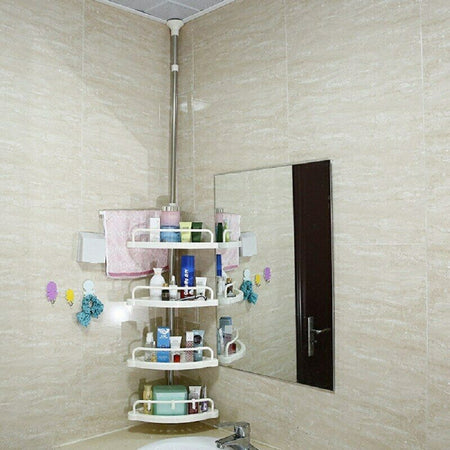 Scaffale Angolare Per Angolo Doccia Bagno Telescopico 4 Mensole Con Ganci Casa e cucina/Bagno/Accessori per il bagno/Accessori per la doccia/Mensole Trade Shop italia - Napoli, Commerciovirtuoso.it