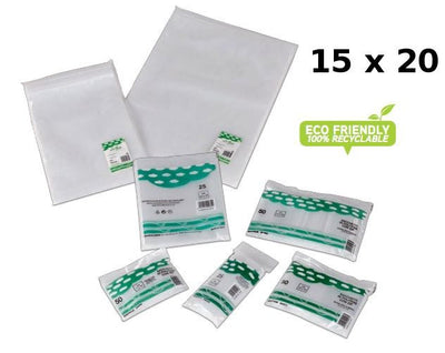 25 sacchetti multiuso in polietilene 100% riciclabili 15x20cm idoneo per alimenti con chiusura ZIP
