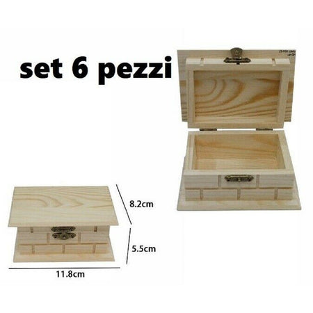 Set 6 Scatole Box Astuccio In Legno Decoupage Portagioie Cofanetto 53377a Casa, arredamento e bricolage > Arredamento > Portaoggetti Trade Shop italia - Napoli, Commerciovirtuoso.it