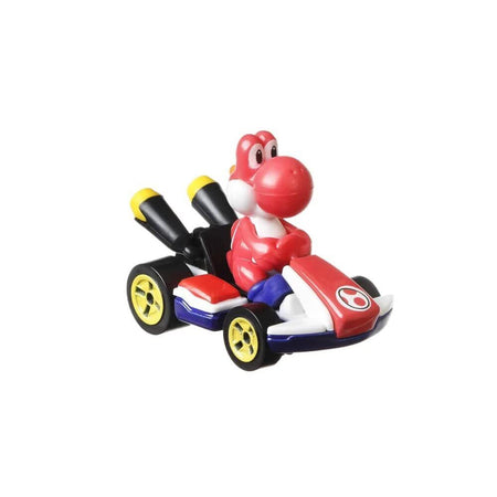 Hot Wheels Mario Red Yoshi - Veicolo in Metallo Scala 1:64 Mattel