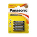 Batteria Ministilo AAA Panasonic LR03APB 4BP ALKALINE POWER