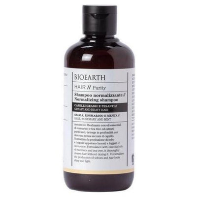 Shampoo capelli Bioearth Normalizzante oli essenziali di rosmarino e m