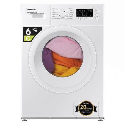 Samsung WW60A3120WE/ET lavatrice slim a caricamento frontale 6 kg Classe C 1200 giri/min, Porta bianca + Panel bianco - (SAM WW6