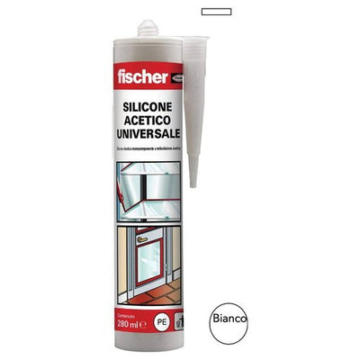 Silicone acetico Fischer 507189 Universale Bianco