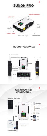 3.5kW Solar Inverter ibrido off-grid MPPT SUNON Pro Elettronica/Elettronica per veicoli/Accessori/Accessori audio e video/Invertitori di corrente Zencoccostore - Formia, Commerciovirtuoso.it