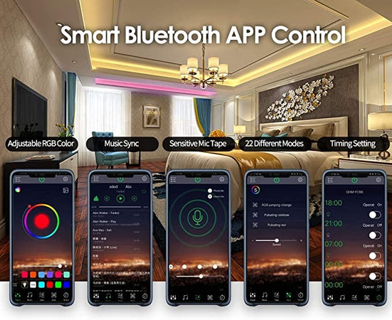 Striscia Led 10M Controllo Bluetooth Regolazione Volume Tramite App Illuminazione/Strisce LED TRM Company - Polistena, Commerciovirtuoso.it