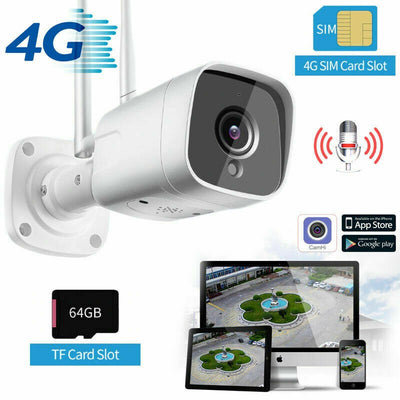 telecamera 4g Sim Gsm Camera WIFI Cam IP66 slot SD 2 MPX Audio e video HD remoto