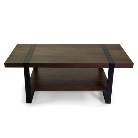 Tavolino Mudra legno noce e nero smontato cm 120x60h45 Vacchetti
