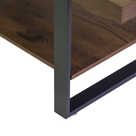 Tavolino Mudra legno noce e nero smontato cm 120x60h45 Vacchetti