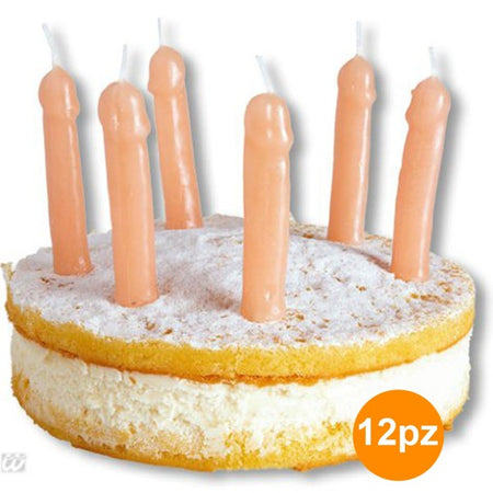 12 Candeline Torta A Forma Di Pene Per Party Festa Addio Al Nubilato Gadget  Sexy - commercioVirtuoso.it
