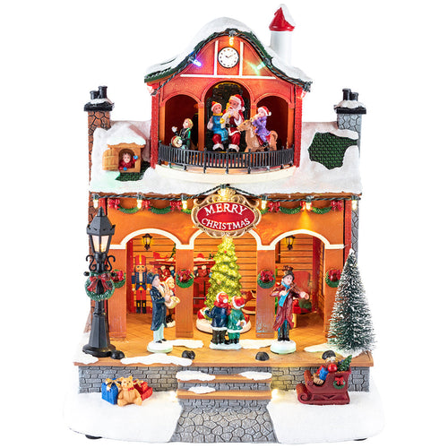 Scena animata Negozio Giocattoli per villaggio di Natale con personaggi h 31 cm Casa e cucina/Decorazioni per interni/Addobbi e decorazioni per ricorrenze/Decorazioni natalizie/Oggettistica MagiediNatale.it - Altamura, Commerciovirtuoso.it