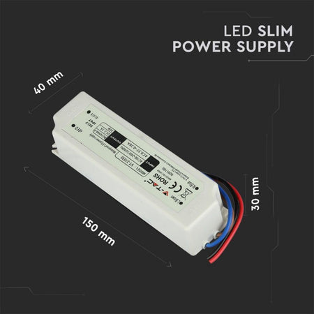 Alimentatore LED Plastic SLIM Power Supply - 30W 12V IP67 Fai da te/Materiale elettrico/Trasformatori Zencoccostore - Formia, Commerciovirtuoso.it