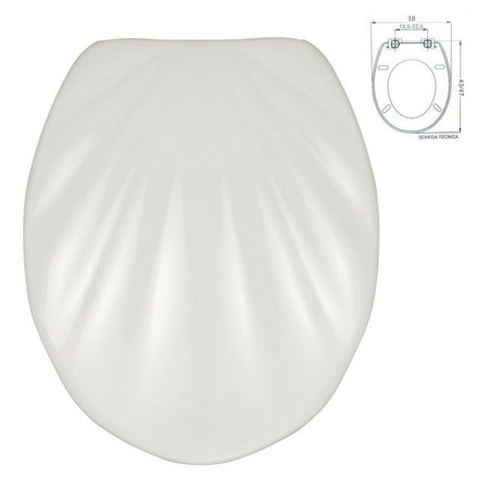 Sedile Copriwater Universale Conchiglia Copri Wc Water In Legno Mdf 19" 52998 Casa, arredamento e bricolage > Accessori Bagno > Copriwater Trade Shop italia - Napoli, Commerciovirtuoso.it