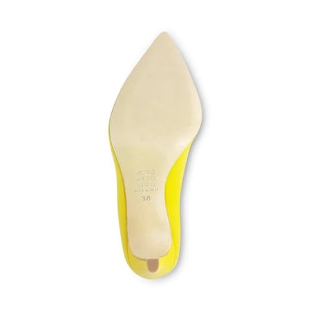 Décolleté gialle in pelle scarpa con tacco 9cm da donna in pelle artigianale Made in Italy Moda/Donna/Scarpe/Scarpe col tacco Otisopse - Napoli, Commerciovirtuoso.it
