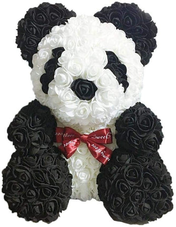 Orsacchiotto Orsetto Panda Di Rose Con Fiori Da 25cm Colore Bianco E Nero Fiori Finti > San Valentino Trade Shop italia - Napoli, Commerciovirtuoso.it