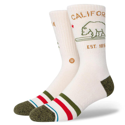 Calze socks Stance California Republic Crew off white