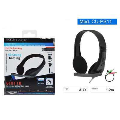 Cuffia da gioco con microfono PS4 Gaming Techmade FL1 PC PS4 XBOX Nintendo