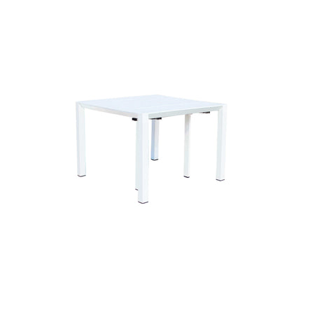 ARIZONA - set tavolo in alluminio cm 85 x 51,50/104/156/208/260 x 74 h con 6 sedute Bianco Milani Home