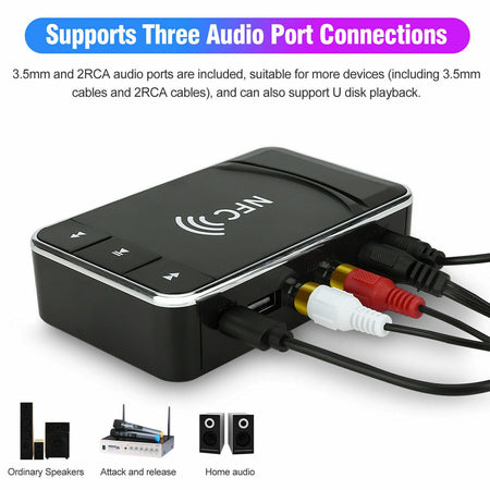 Trasmettitore Ricevitore Bluetooth 5.0 Aux 3,5mm Nfc A Rca Adattatore Audio  Usb - commercioVirtuoso.it
