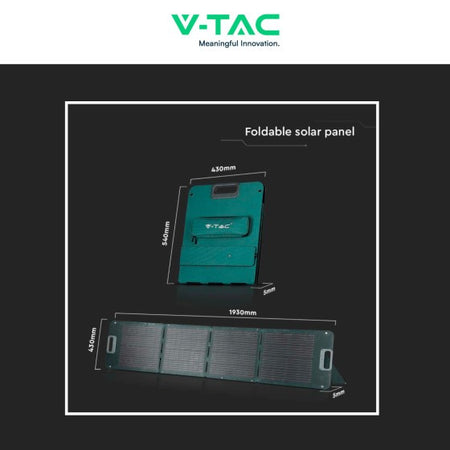 VT-10240 Kit 2 Pannelli Solari Fotovoltaici 2x120W Pieghevoli IP67 Portatili con Cover Protettiva - SKU 11565