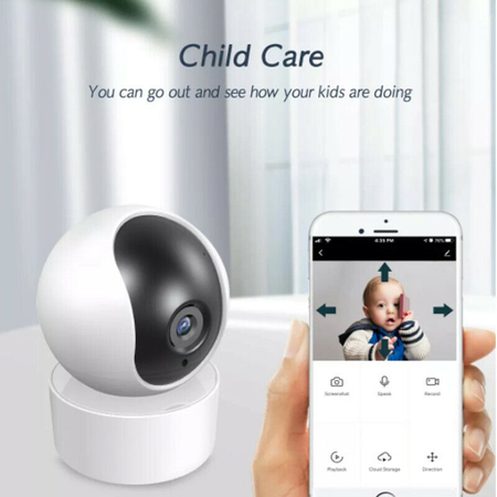 Telecamera Intelligente Baby Monitor Sorveglianza Wireless Wi-Fi Hd 1080P Alexa Google T53A Sicurezza Smart A Casa 360 Gradi Prima infanzia/Sicurezza/Baby monitor/Monitor video TRM Company - Polistena, Commerciovirtuoso.it