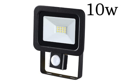 Faro LED 10W Faretto Slim Con Sensore Movimento Pir Crepuscolare ip65