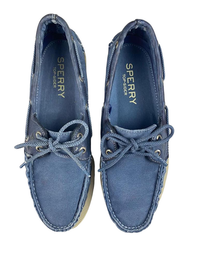 Scarpa uomo mocassino Sperry - A/O WEDGE CANVAS  Blue - VINTAGE Moda/Uomo/Scarpe/Loafer e mocassini Couture - Sestu, Commerciovirtuoso.it