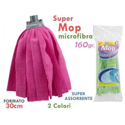 Super Mop Mocio Panno Ricambio Microfibra Universale 160gr Super Assorbente 30cm Casa, arredamento e bricolage > Pulizia e Bucato > Pulizia Pavimenti Trade Shop italia - Napoli, Commerciovirtuoso.it