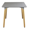 Tavolo moderno Lione 80 x 80 cm in legno Grigio con piedi naturali Casa e cucina/Arredamento/Sala da pranzo/Tavoli da sala da pranzo Decor Space - Altamura, Commerciovirtuoso.it