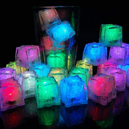 12pz Cubetti Di Ghiaccio A Led Luce Multicolore Ghiaccio Luminoso Decorative Bar