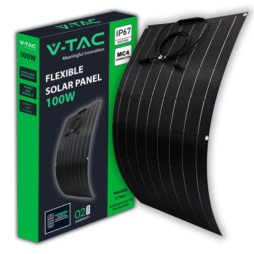 VT-10100 Pannello Solare Fotovoltaico 100W Flessibile IP65 per Accumulatori  Portatili - SKU 11568 - commercioVirtuoso.it