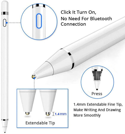 Trade Shop - Penna Touch Q-pencil-2 Multifunzione Pennino Per Smartphone Tablet  Touchscreen
