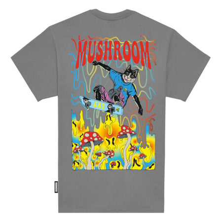 Maglietta T-shirt Mushroom Skate Cat grey