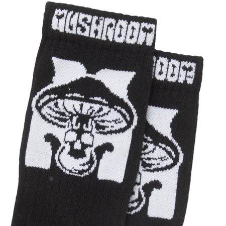 Calze socks Mushroom Logo black white