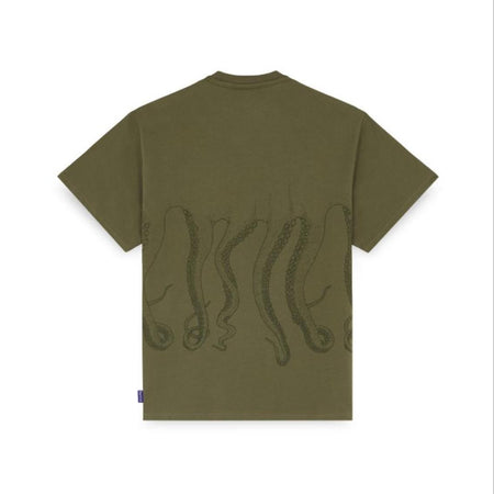 Maglietta T-shirt Octopus Outline army