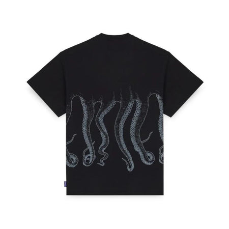 Maglietta T-shirt Octopus Outline black white
