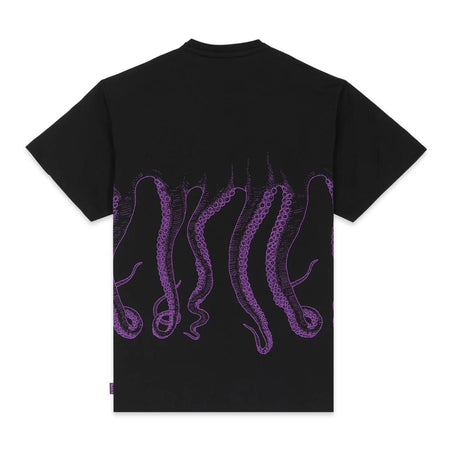 Maglietta T-shirt Octopus Outline Logo black purple