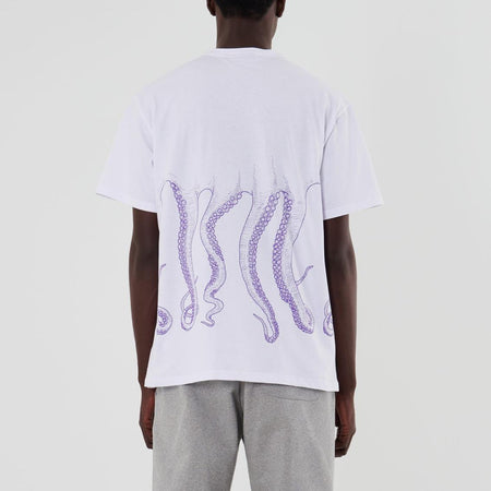 Maglietta T-shirt Octopus Outline Logo white