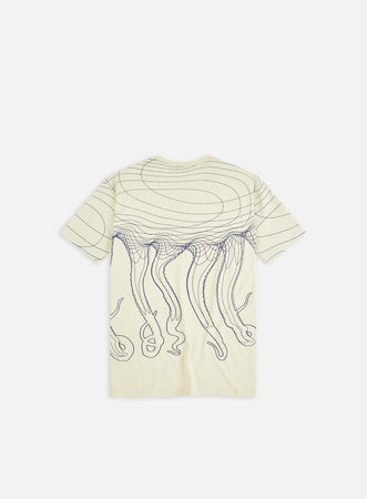 Maglietta T-shirt Octopus Flowing cream