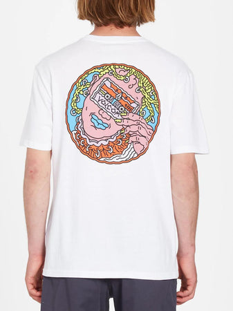 Maglietta T-shirt Volcom Connected Minds white