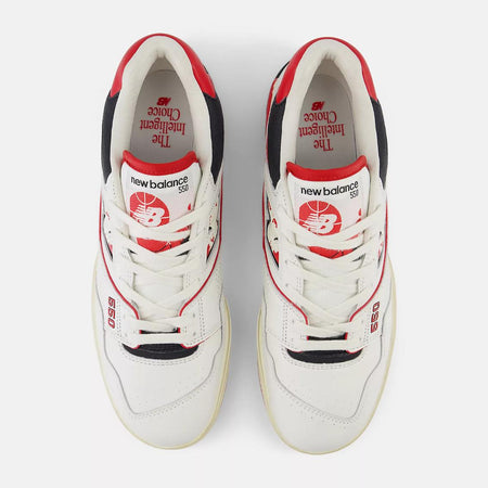 Scarpe sneakers New Balance 550 white red