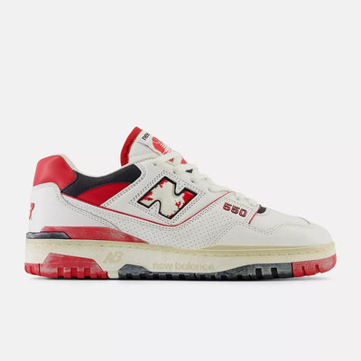 Scarpe sneakers New Balance 550 white red