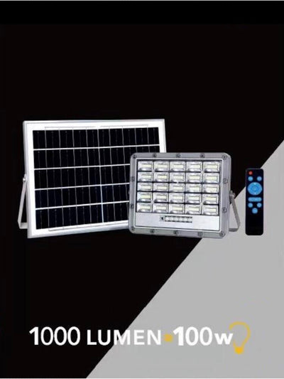 100 W Faro Led Pannello Solare Ricaricabile Illuminatore Luce Bianca Telecomando