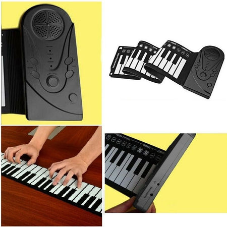 Tastiera Pianola Elettronica Pianoforte Musicale Pieghevole 49 Tasti  Q-gq001 