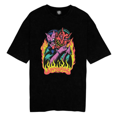 Maglietta T-shirt Santa Cruz Delfino Devil Oversized black