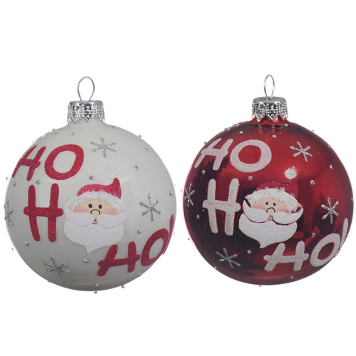 Palline per albero di Natale in vetro decorate con Scritta Ho Ho Ho da 8 cm, confezione 6 pezzi Casa e cucina/Decorazioni per interni/Addobbi e decorazioni per ricorrenze/Decorazioni natalizie/Addobbi e decorazioni/Palle e palline MagiediNatale.it - Altamura, Commerciovirtuoso.it