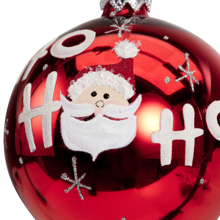 Palline per albero di Natale in vetro decorate con Scritta "Ho Ho Ho" da 8 cm, confezione 6 pezzi Casa e cucina/Decorazioni per interni/Addobbi e decorazioni per ricorrenze/Decorazioni natalizie/Addobbi e decorazioni/Palle e palline MagiediNatale.it - Altamura, Commerciovirtuoso.it
